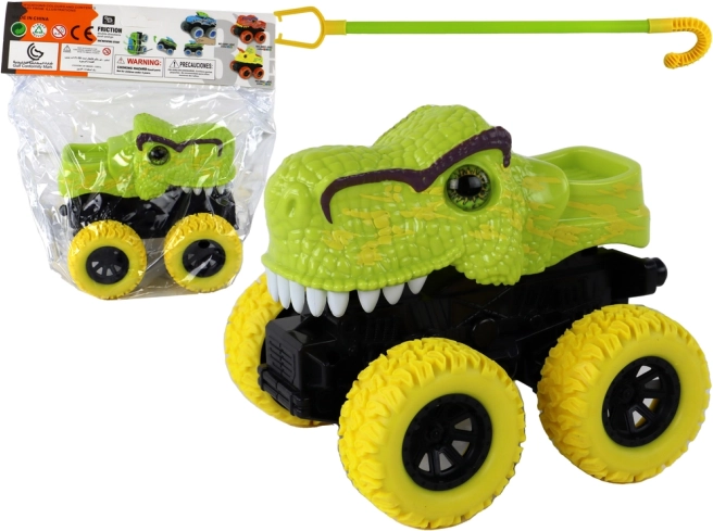 Dinosaur Monster Truck met groene rubberen wielen