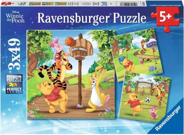 Puzzel Winnie de Poeh 3x49 stukjes van Ravensburger