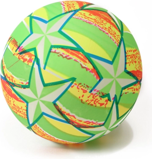 Rubberen bal met sterren groen 24 cm