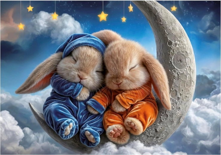 Educa puzzel Slapende konijntjes 100 stukjes