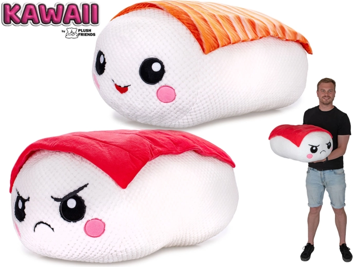 Plush Friends Kawaii pluchen sushi nigiri 60 cm - 1 stuk