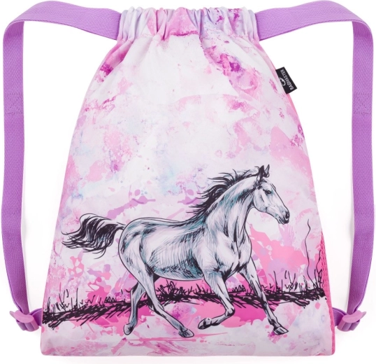 Bagmaster stoffen zakje voor gymschoenen en gymkleding met paardenmotief