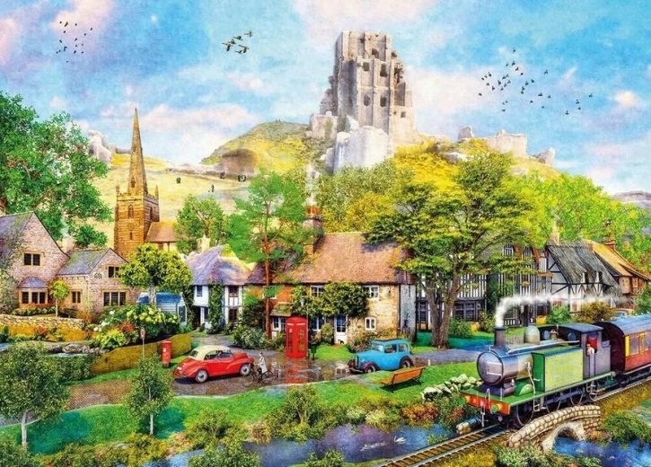 Puzzle Onder kasteel Corfe 1000 stukjes