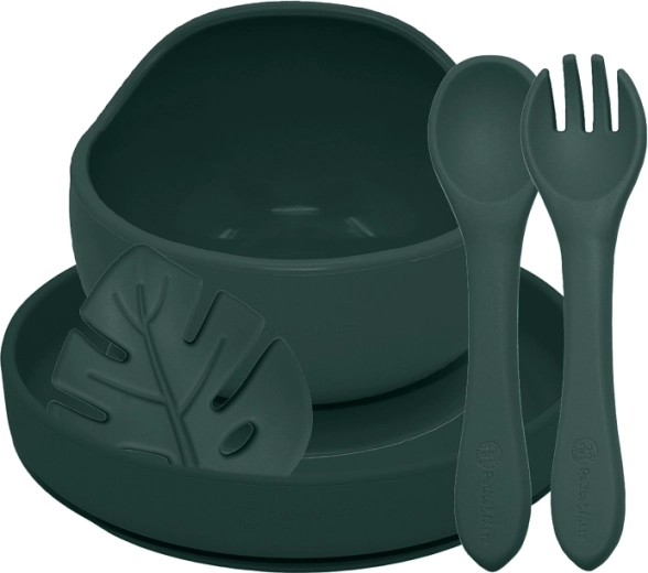 Petite&Mars siliconen eetset take&match 4-delig misty green 6m+