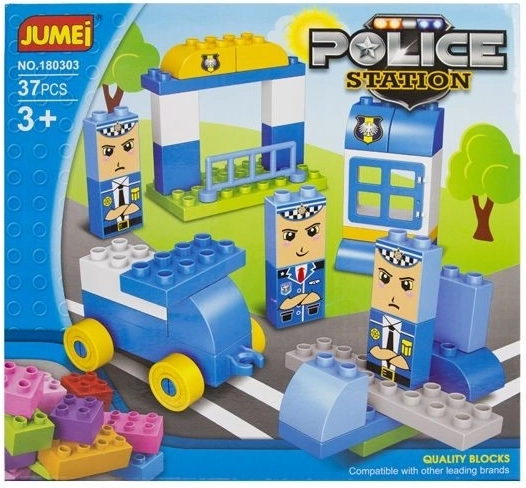 Bouwset Jumei politiebureau 37 onderdelen 28 × 26 cm - 1 stuk