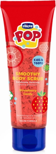Chicco POP lichaamspeeling voor kinderen en tieners Aardbei Smoothie 150 ml