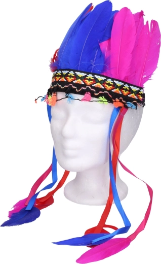 Indiaanse hoofdband met veren