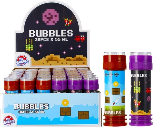 Bellenblaas Pixel met doolhof op het deksel