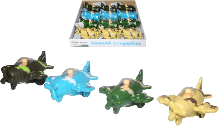 Kunststof vliegtuig met wrijvingsaandrijving