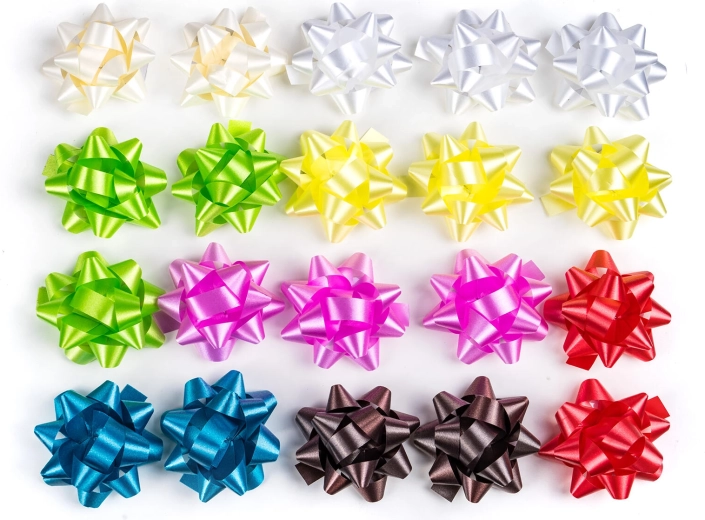 Zelfklevende cadeau-rozetten 5 cm, mix kleuren (20 stuks)