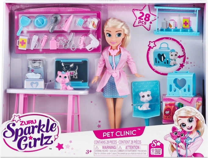 pop SPARKLE GIRLZ dierenkliniek – grote speelset