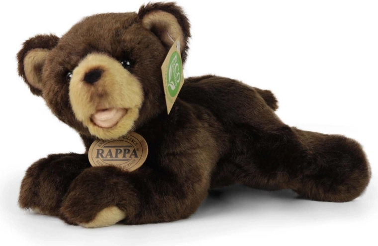 Pluchen teddybeer donkerbruin liggend Eco-Friendly 24 cm