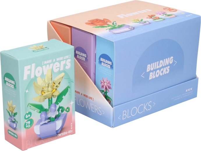 Mini bouwset bloem - 1 stuk