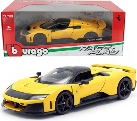 BBU Ferrari F80 R_P geel Giallo Modena 1:24 verzamelmodel auto