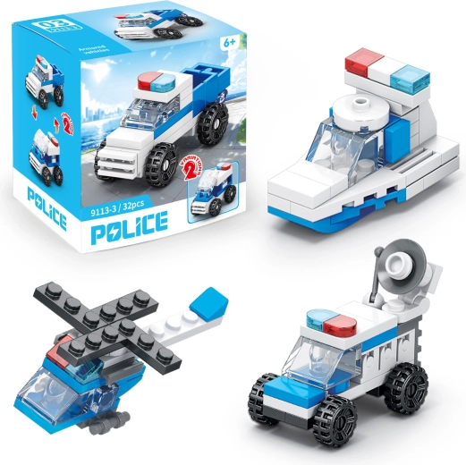 Politiest bouwset 10-in-1 - 1 stuk