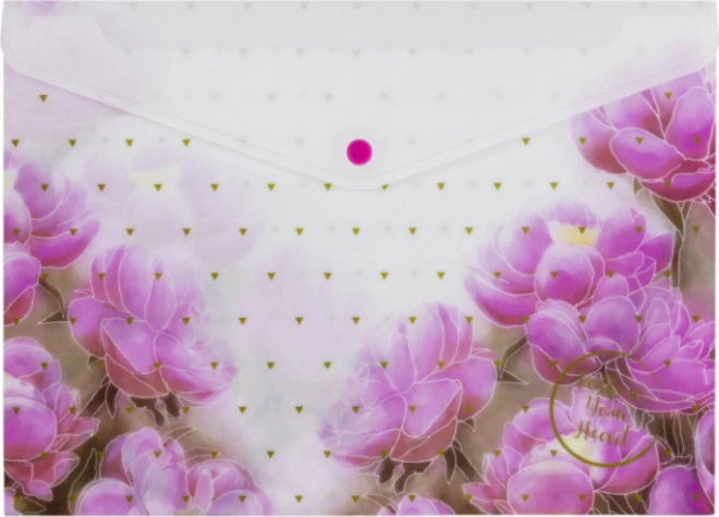 Documentenmap met drukknoop A4 met print – mix van motieven, verpakking 12 stuks