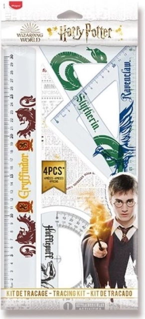 Set geometriebenodigdheden HARRY POTTER 4 stuks