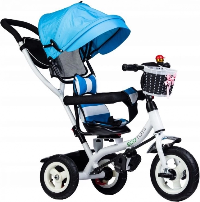 Driewieler met draaibare kap en duurzame rubberen wielen ECOTOYS