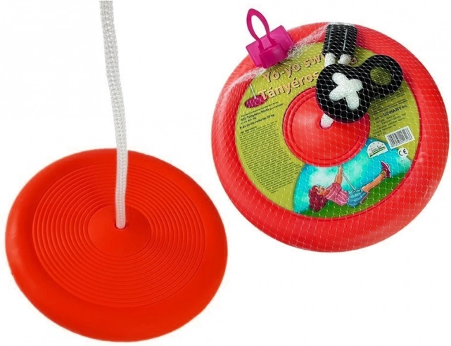 Ronde schotel-schommel voor kinderen – Rood