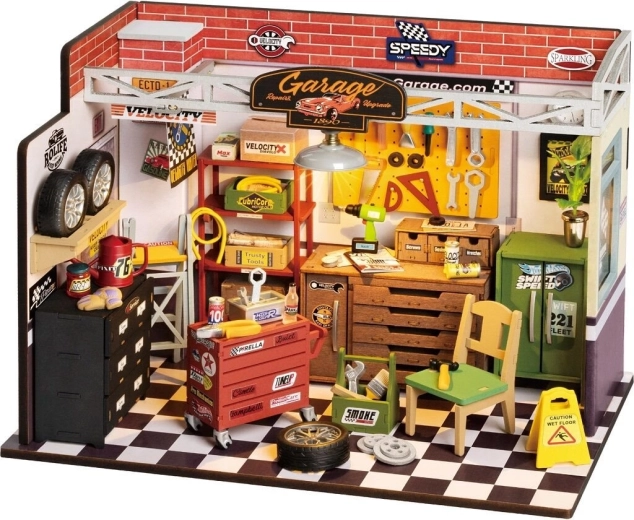 Robotime miniatuur garagehuisje
