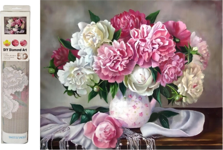 Diamantmozaïek Bloemen in een vaas