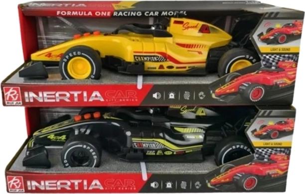 Formuleauto met licht en geluid in een doosje