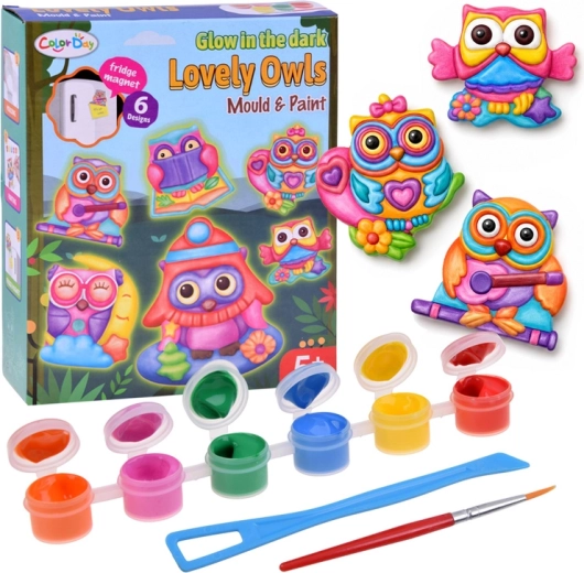 Creatieve set voor het maken van lichtgevende uilenmagneten DIY
