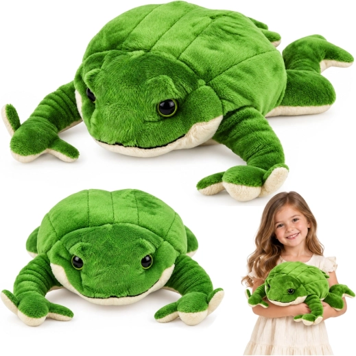 Grote pluchen verzwaarde kikker 58 cm