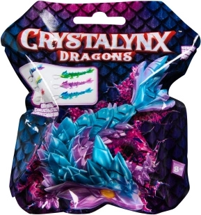 Crystalynx buigbare draak – sleutelhanger met karabijnhaak 15 cm - 1 stuk
