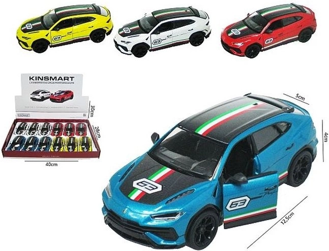 Lamborghini Urus mini-autootje met pull-back aandrijving en openslaande deuren