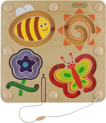 Houten magnetisch labyrint met insectenthema MASTERKIDZ