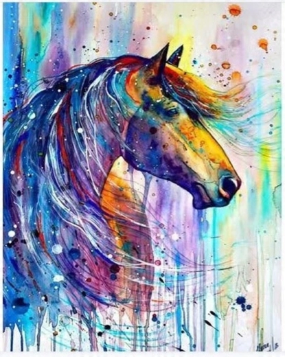 NORIMPEX Schilderen op nummer Abstract paard 40 × 50 cm