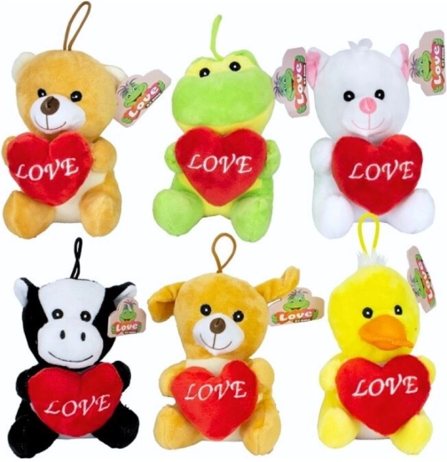 Pluchen diertjes met een hartje