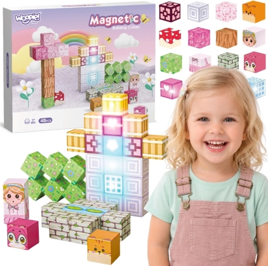 Woopie magnetische bouwblokken 48 stuks Montessori 3D