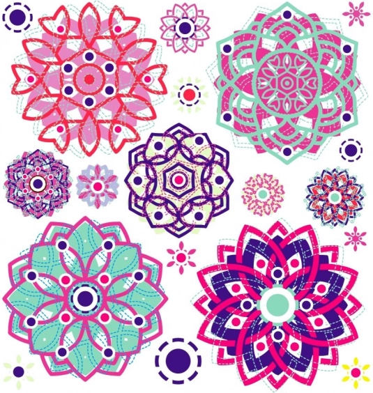 Opstrijkbare decoratie Mandala kleine hoek