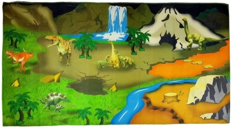 Kinder vloerspeelmat met dinosaurussen