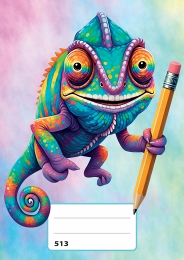 Gelijnd A5-schrift Chameleon - 1 stuk