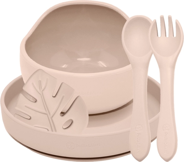 Petite&Mars siliconen eetset take&match desert sand 4 stuks (6m+)