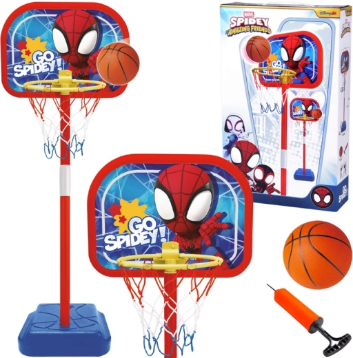 Basketbalset SPIDEY met verstelbare ring en bal 14 cm