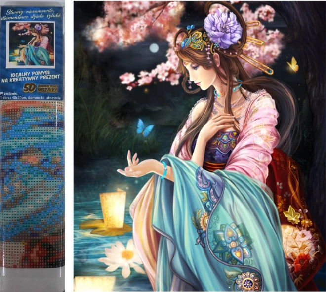Diamantschilderij Vlinderkoningin 30x40cm