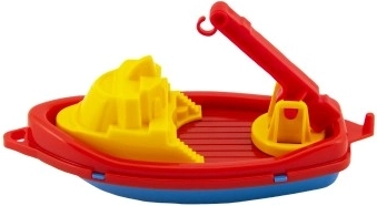 Bootje voor in het water van kunststof 14x7cm 2 kleuren