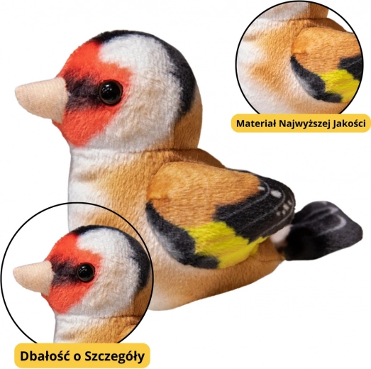 Kleine Pluchen Vogel Blauw Mees