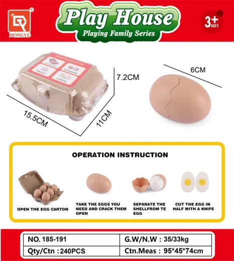 Set kindereitjes in tray (6 stuks)