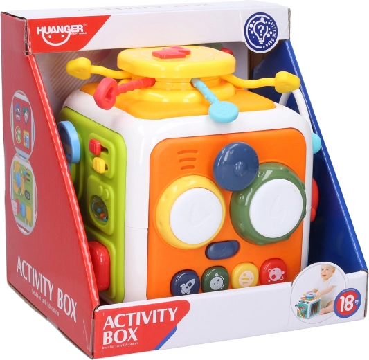 Motorische kubus met effecten 21 cm