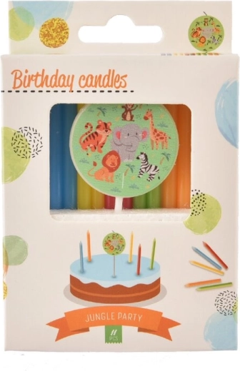 Taartkaarsjes Jungle 10 cm (11 stuks)