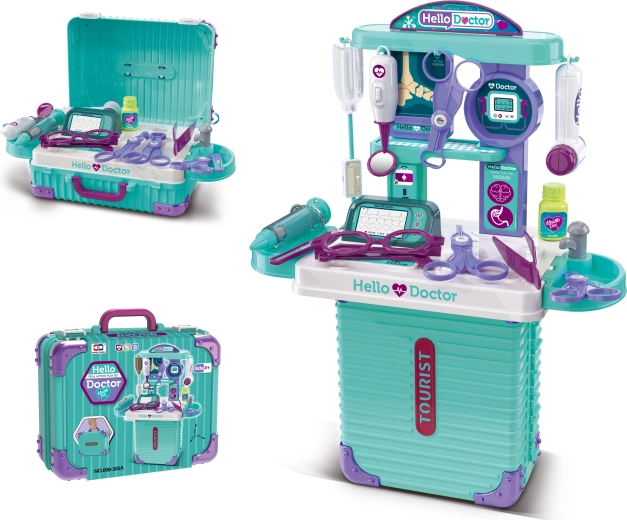 2-in-1 klein koffertje en dokterspraktijk met accessoires SPARKYS