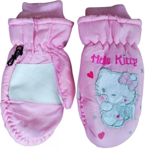 Skihandschoenen Hello Kitty roze waterdicht gevoerd - 1 stuk