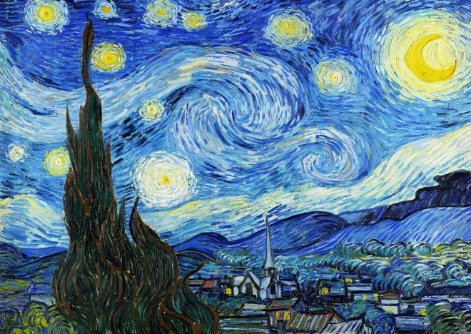 Puzzel Vincent van Gogh: Sterrennacht 1000 stukjes