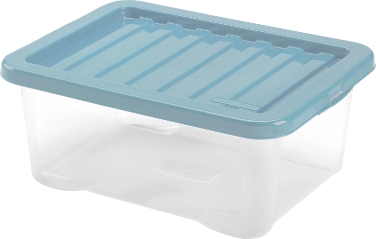 Kunststof opbergbox met deksel HEIDRUN Quasar 18 l