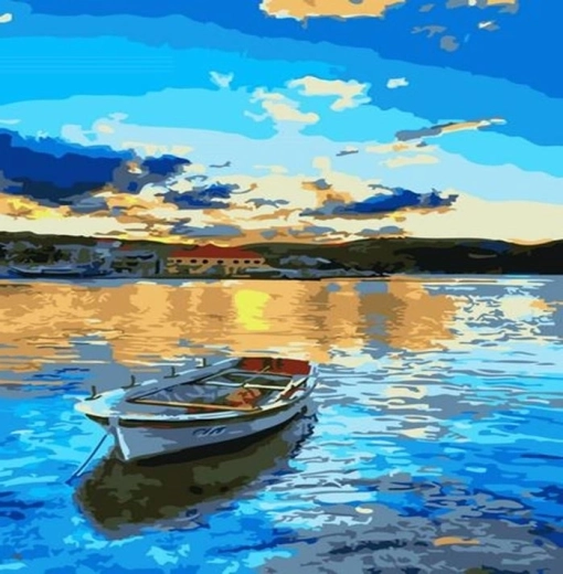 Norimpex Schilderen op nummer Bootje 40 × 50 cm